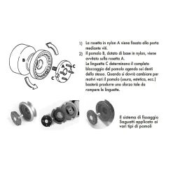 Bouton tirant de porte fixe D70 mm en aluminium Argent poli - breveté - lot de 6 boutons