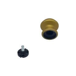 Bouton tirant de porte fixe D60 mm en aluminium Or satiné - breveté
