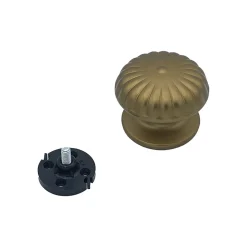 Bouton tirant de porte fixe D80 mm en aluminium Bronze satiné - breveté - lot de 6 boutons
