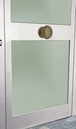 Bouton tirant de porte fixe D80 mm en aluminium Bronze satiné - breveté - lot de 6 boutons