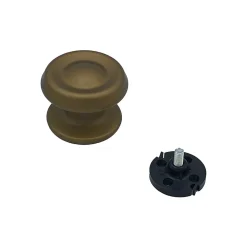 Bouton tirant de porte fixe D80 mm en aluminium Bronze satiné - breveté