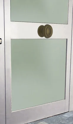 Bouton tirant de porte fixe D80 mm en aluminium Bronze satiné - breveté