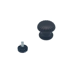 Bouton tirant de porte fixe D60 mm en aluminium Marron foncé - breveté - lot de 6 boutons