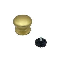 Bouton tirant de porte fixe D70 mm en aluminium Or satiné - breveté