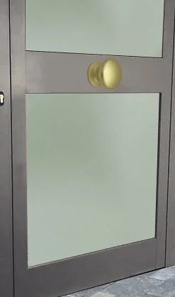 Bouton tirant de porte fixe D70 mm en aluminium Or satiné - breveté