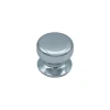 Bouton tirant de porte fixe D70 mm en aluminium Argent poli - breveté - lot de 6 boutons