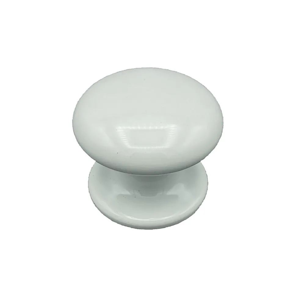 Bouton tirant de porte fixe D70 mm en aluminium BLANC RAL 9010 - breveté