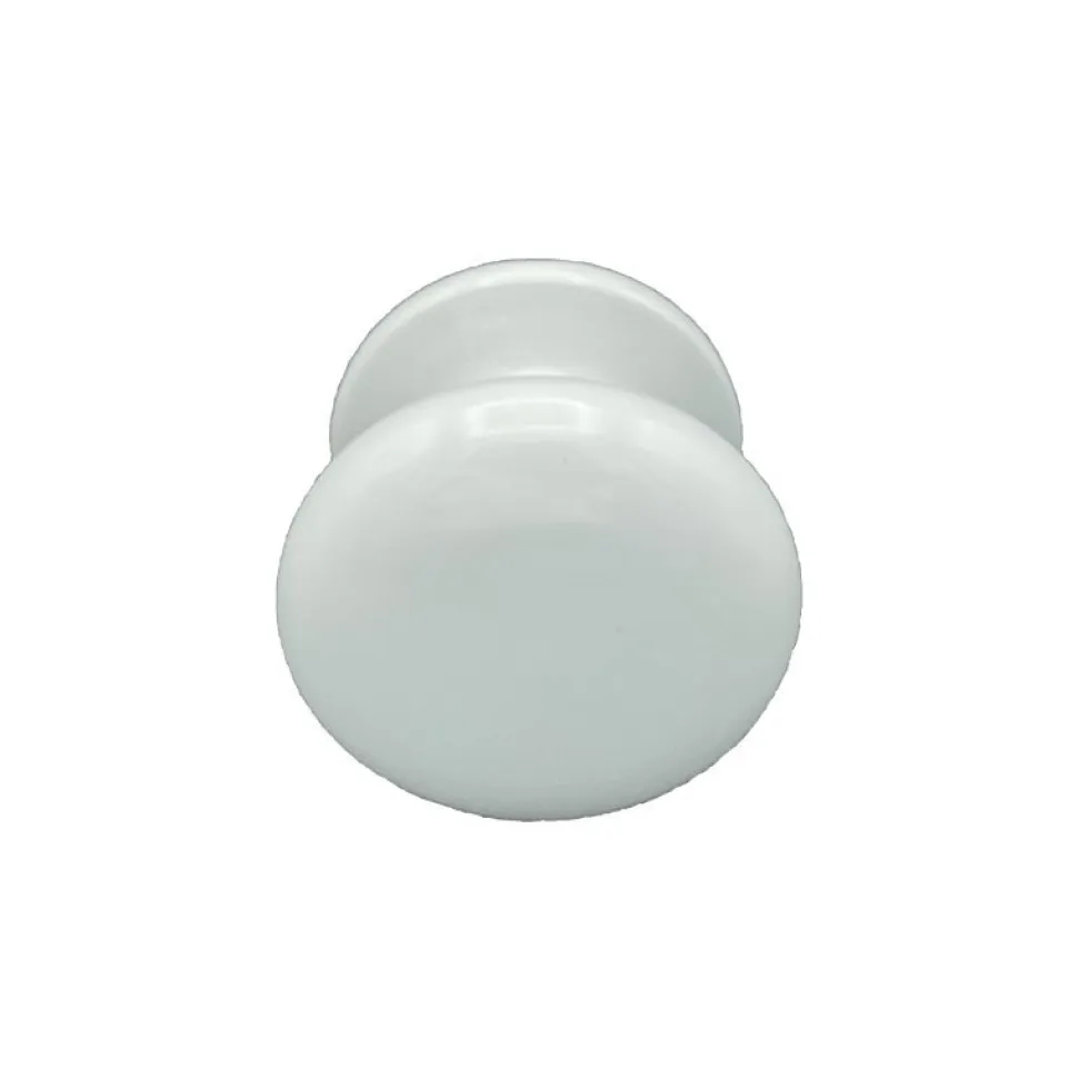 Bouton tirant de porte fixe D70 mm en aluminium BLANC RAL 9010 - breveté