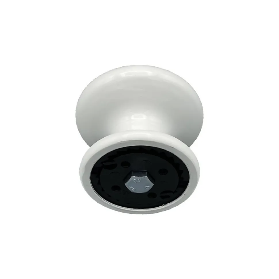 Bouton tirant de porte fixe D70 mm en aluminium BLANC RAL 9010 - breveté
