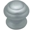 Bouton tirant de porte fixe D60 mm en aluminium Gris argent - breveté