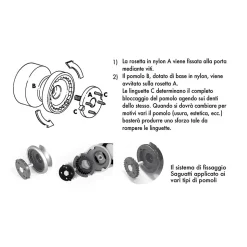 Bouton tirant de porte fixe D60 mm en aluminium Gris argent - breveté