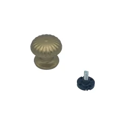 Bouton tirant de porte fixe D60 mm en aluminium Bronze poli - breveté .