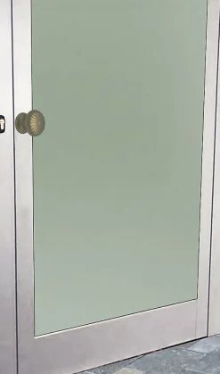 Bouton tirant de porte fixe D60 mm en aluminium Bronze poli - breveté .