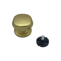 Bouton tirant de porte fixe D70 mm en aluminium Or satiné - breveté