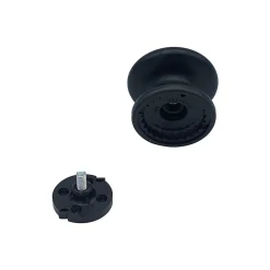 Bouton tirant de porte fixe D80 mm en aluminium Noir - breveté