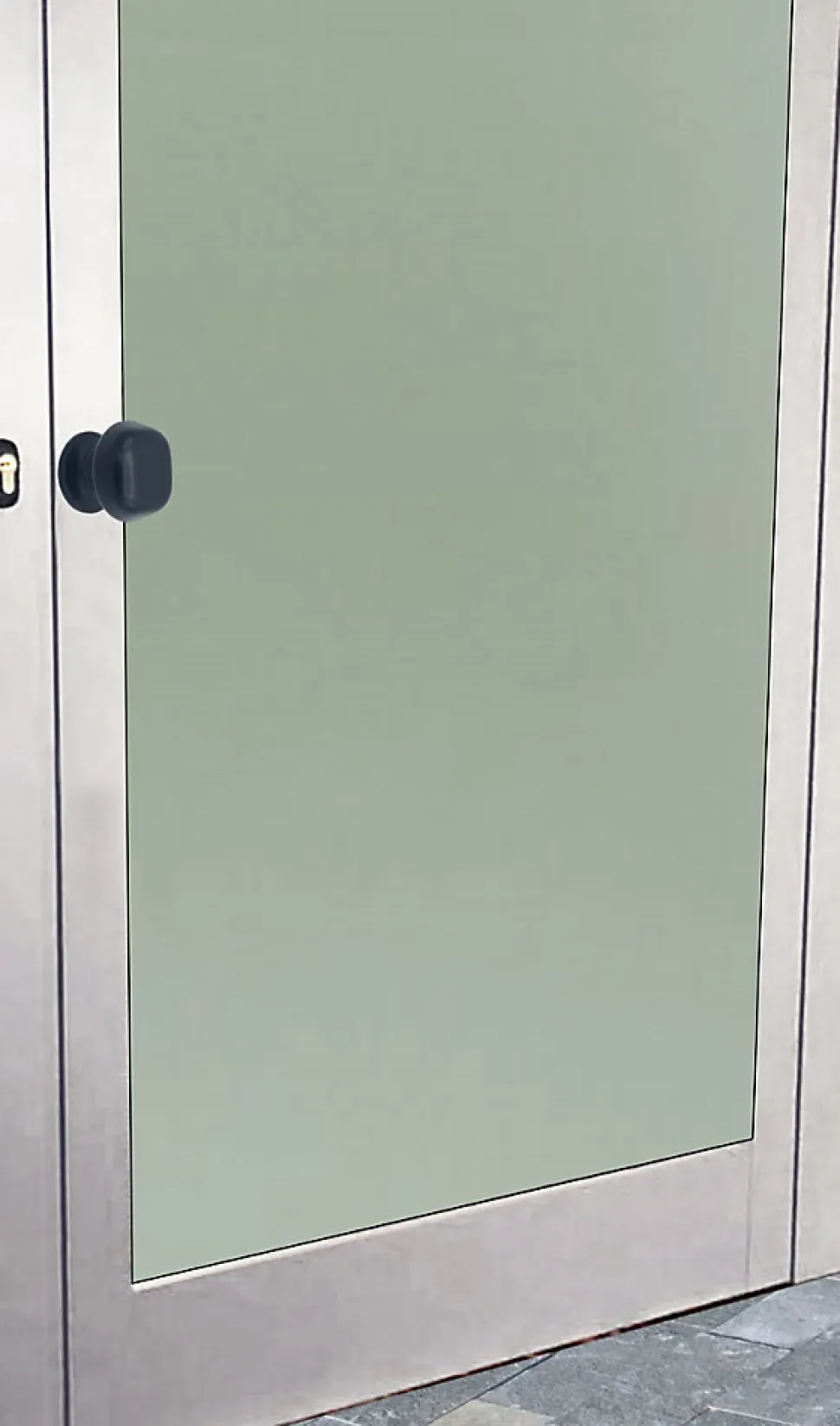 Bouton tirant de porte fixe D60 mm en aluminium Noir - breveté