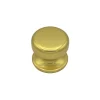 Bouton tirant de porte fixe D70 mm en aluminium Or poli - breveté - lot de 6 boutons