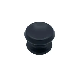 Bouton tirant de porte fixe D80 mm en aluminium Noir - breveté - lot de 6 boutons