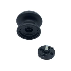 Bouton tirant de porte fixe D80 mm en aluminium Noir - breveté - lot de 6 boutons