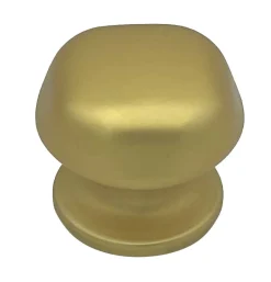 Bouton tirant de porte fixe D60 mm en aluminium Or satiné - breveté - lot de 6 boutons