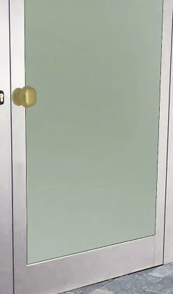 Bouton tirant de porte fixe D60 mm en aluminium Or satiné - breveté - lot de 6 boutons