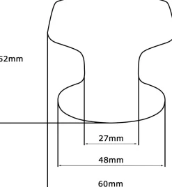 Bouton tirant de porte fixe D60 mm en aluminium Or satiné - breveté - lot de 6 boutons