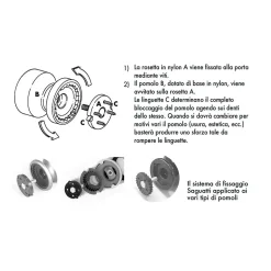Bouton tirant de porte fixe D70 mm en aluminium Or poli - breveté