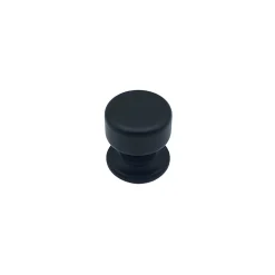 Bouton tirant de porte fixe D50 mm en aluminium Noir - breveté - lot de 6 boutons
