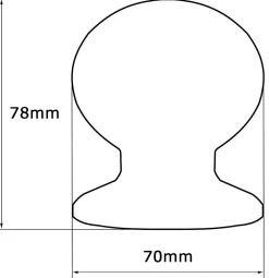 Boutons de porte fixes Hardwarexchange D70 mm laiton poli lot de 6