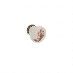Boutons pour meubles en zamac et Porcelaine Diamètre 28 Florence antique, Lot de 6