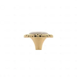 Boutons pour meubles en zamac et Porcelaine Diamètre 41 plaqué or