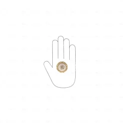 Boutons pour meubles en zamac et Porcelaine Diamètre 41 plaqué or