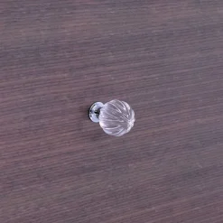 Boutons pour meubles en zamac et cristal Diamètre 45 chrome poli