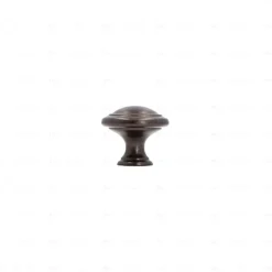 Boutons pour meubles en zamac Diamètre 25 Brun alu, Lot de 6
