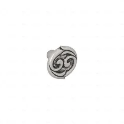 Boutons pour meubles en zamac Diamètre 32 Vieil argent brillant