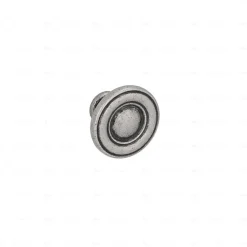 Boutons pour meubles en zamac Diamètre 35 Vieil argent brillant