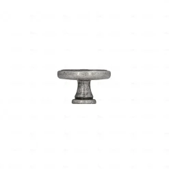 Boutons pour meubles en zamac Diamètre 35 Vieil argent brillant