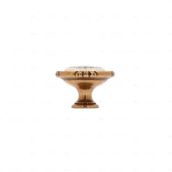 Boutons pour meubles en zamac et Porcelaine Diamètre 38 orvale