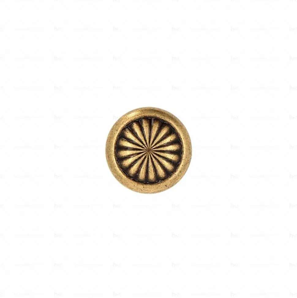 Boutons pour meubles en zamac Diamètre 35 Florence antique, Lot de 6