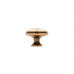Boutons pour meubles en zamac et Porcelaine Diamètre 35 Florence antique