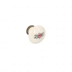 Boutons pour meubles en zamac et Porcelaine Diamètre 31 Florence antique