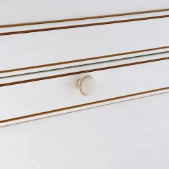 Boutons pour meubles en zamac et Porcelaine Diamètre 35 Patine royale en or ivoire