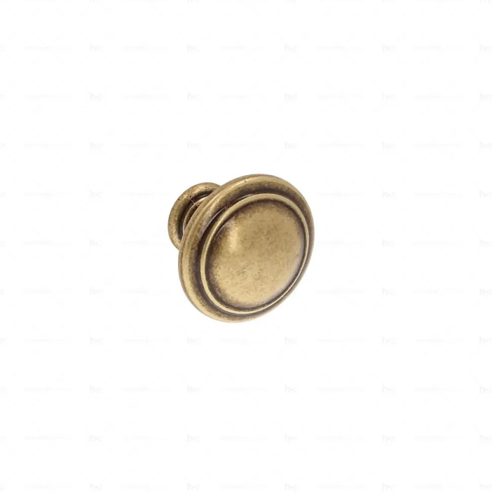 Boutons pour meubles en zamac Diamètre 35 Florence antique, Lot de 6