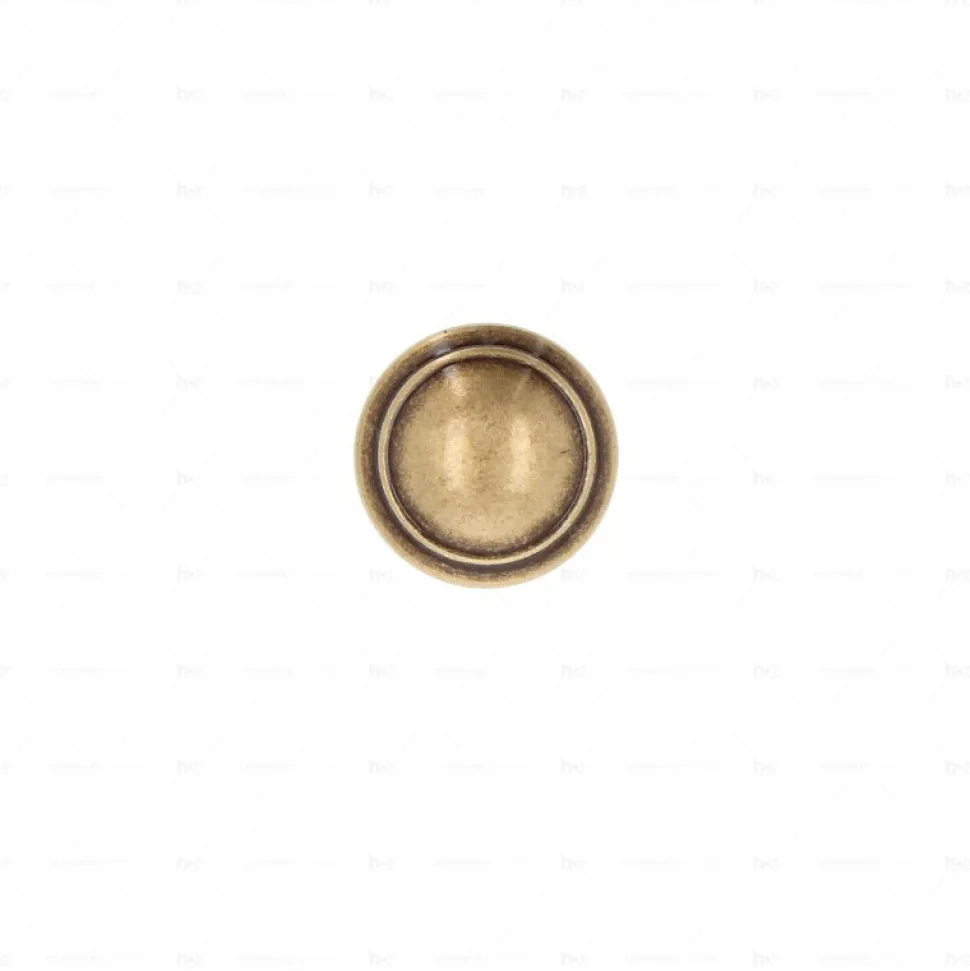 Boutons pour meubles en zamac Diamètre 35 Florence antique, Lot de 6