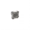 Boutons pour meubles en zamac Diamètre 34 x 24 Vieil argent brillant