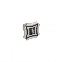 Boutons pour meubles en zamac Diamètre 34 x 24 Vieil argent brillant