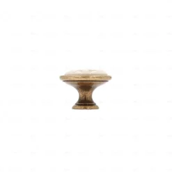 Boutons pour meubles en zamac et Porcelaine Diamètre 34 Florence antique