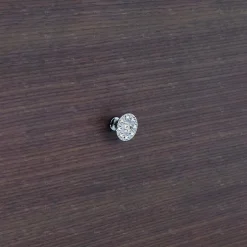 Boutons pour meubles en zamac et cristal Diamètre 32 chrome poli