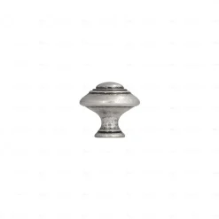 Boutons pour meubles en zamac Diamètre 30 Vieil argent brillant