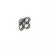 Boutons pour meubles en zamac Diamètre 31 x 20 Vieil argent brillant